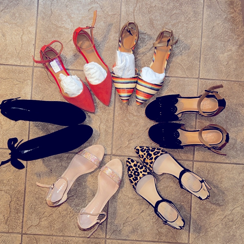 ✨2. Used once, like new Size 9 Crown Vintage Woven Raffia Flats